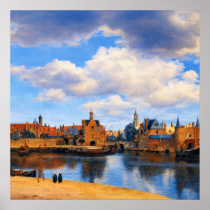 View of Delft by Johannes Vermeer Poster