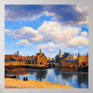 View of Delft by Johannes Vermeer Poster