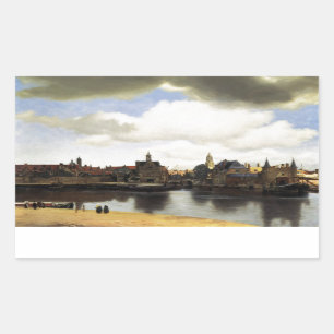 View of Delft by Johannes Vermeer Rectangular Sticker