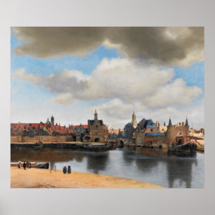 View of Delft by Vermeer - Poster