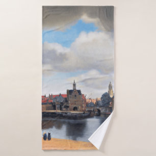 View of Delft, Johannes Vermeer, 1659-1660 Bath Towel