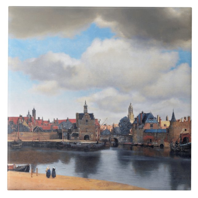 View of Delft, Johannes Vermeer Tile (Front)