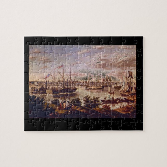 View of Detroit in 1836_Art of America Jigsaw Puzzle (Horizontal)