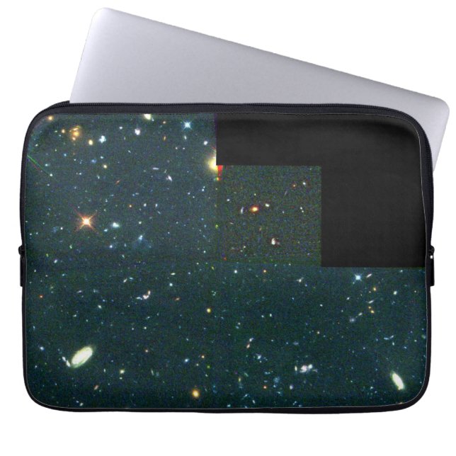 View of Distant, Faint Galaxies Reveals Young Gala Laptop Sleeve (Front)