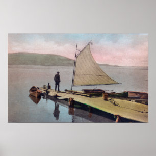 View of Docked Sailboat at Utah LakeProvo, UT Poster