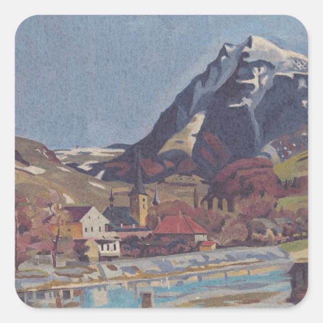 View of Dolný Kubín by Arnold Peter Weisz Square Sticker (Front)