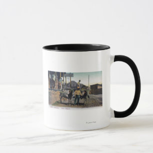 View of Donkeys Carrying WaterBisbee, AZ Mug
