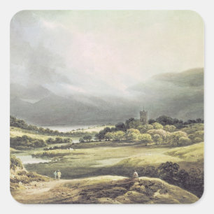 View of Dunloe Castle, Killarney, 1805 Square Sticker