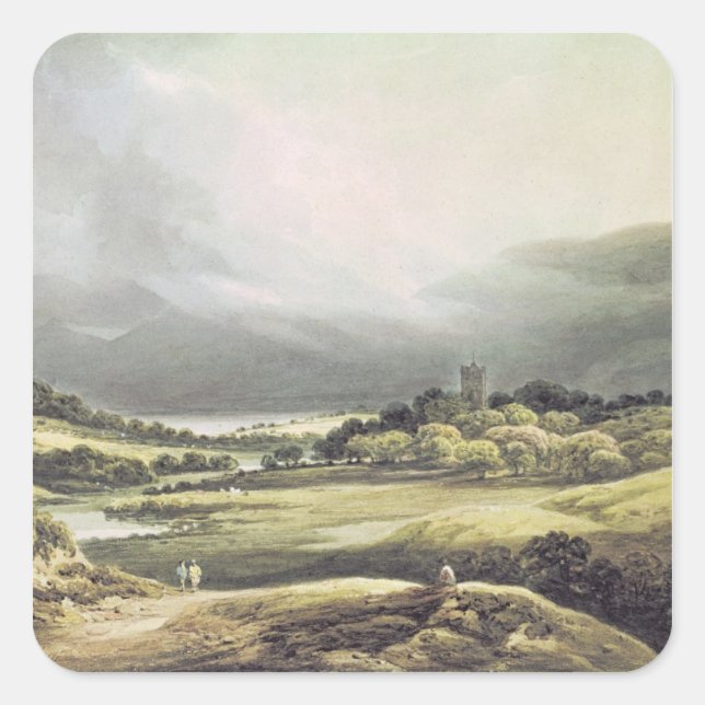View of Dunloe Castle, Killarney, 1805 Square Sticker (Front)