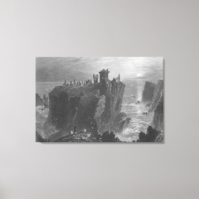 View of Dunottar Castle, near Stonehaven Canvas Print (Front)