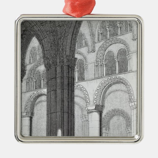 View of Durham Cathedral Nave Metal Tree Decoration (Front)