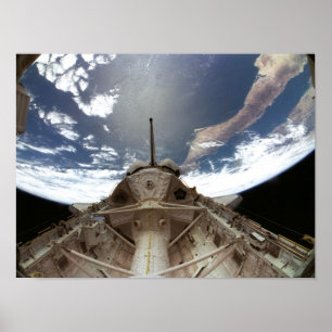 View of Earth from Space Shuttle Columbia Poster