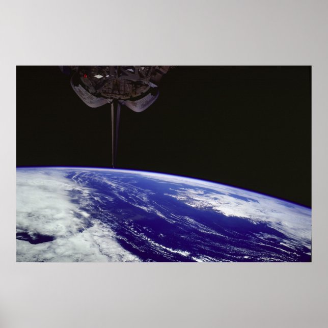 View of Earth from Space Shuttle Discovery Poster (Front)