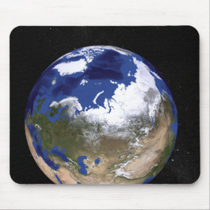 View of Earth showing the Arctic region Mouse Mat