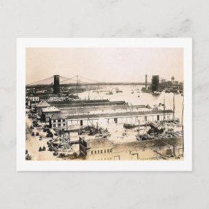 View of East River, New York City 1911 Vintage Postcard