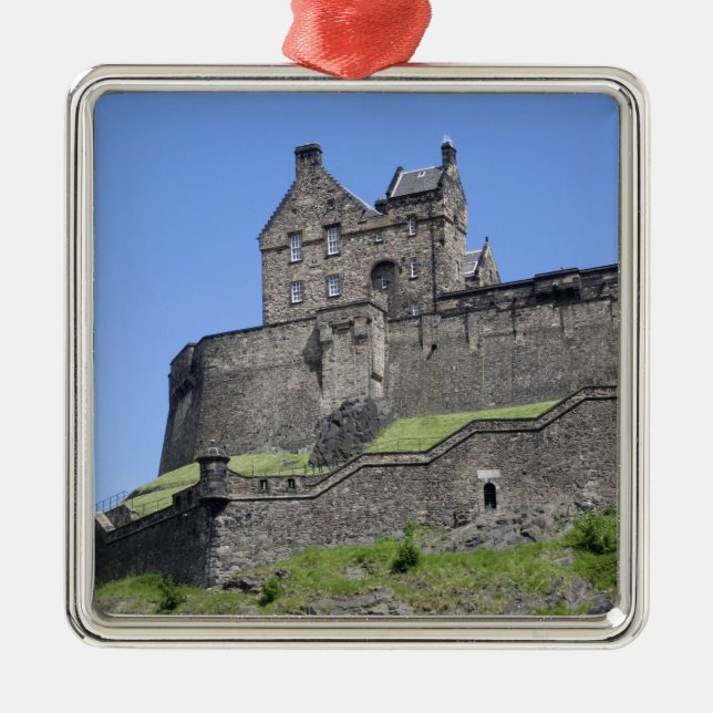 View of Edinburgh Castle, Edinburgh, Scotland, Metal Tree Decoration (Front)