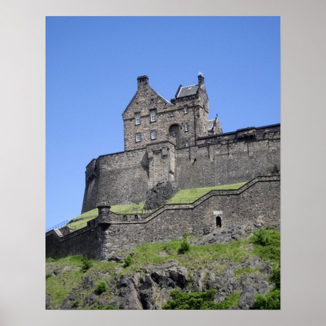 View of Edinburgh Castle, Edinburgh, Scotland, Poster (Front)