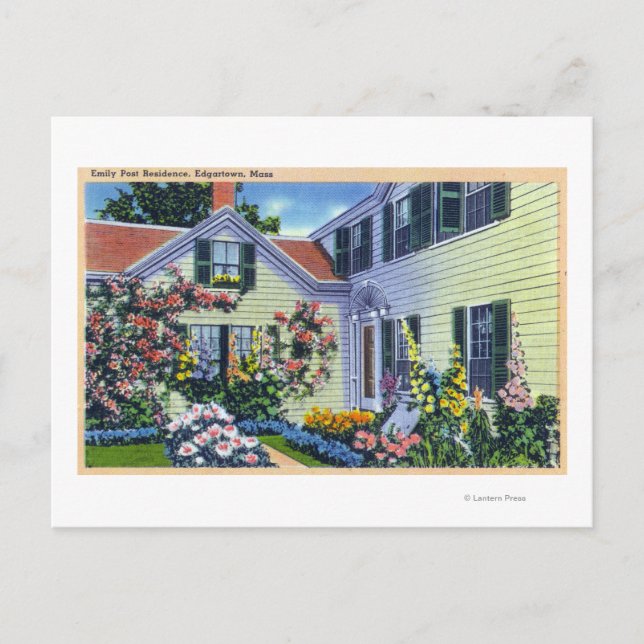 View of Emily Post Residence Postcard (Front)