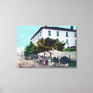 View of Eskimo Curio VendersSitka, AK Canvas Print