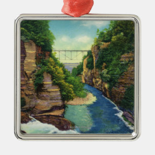 View of Fall Creek Gorge Metal Tree Decoration