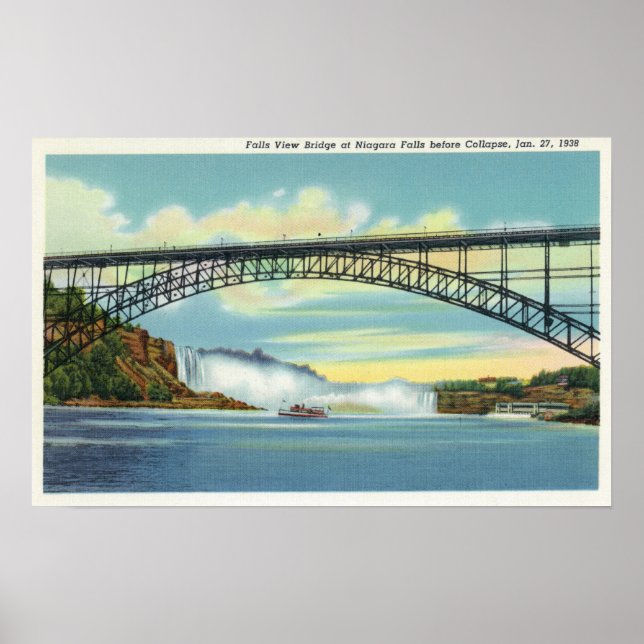 View of Falls View Bridge before Collapse Poster (Front)