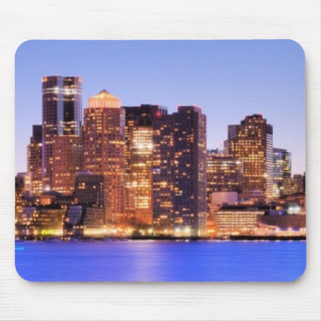 View of Financial District of downtown Boston Mouse Mat (Front)