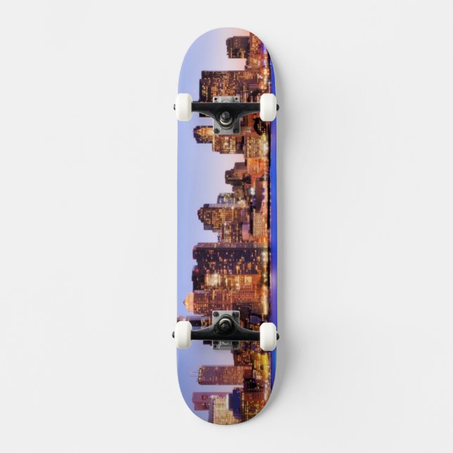 View of Financial District of downtown Boston Skateboard (Front)