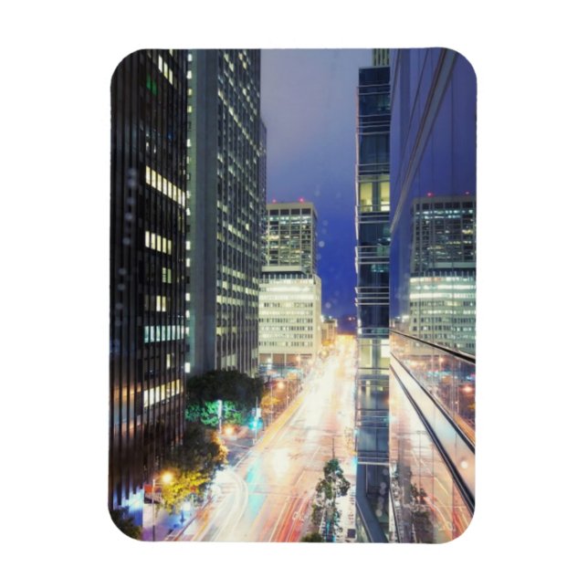 View of financial district office buildings magnet (Vertical)