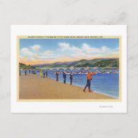 View of Fishermen Salmon Fishing