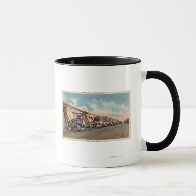 View of Fishing Boats on Municipal Pier Mug (Right)