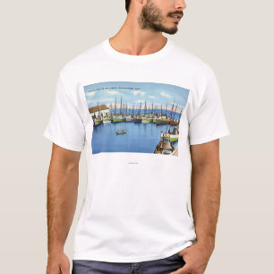 View of Fishing Fleet in the Harbour T-Shirt