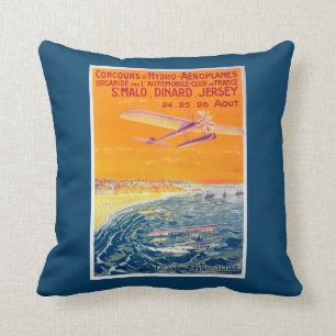View of Float Planes in Air and Water Poster Cushion