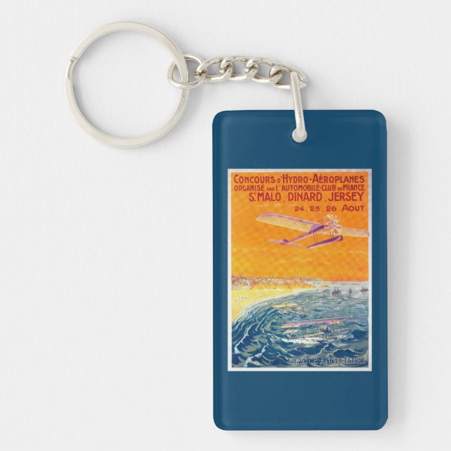 View of Float Planes in Air and Water Poster Key Ring (Front)