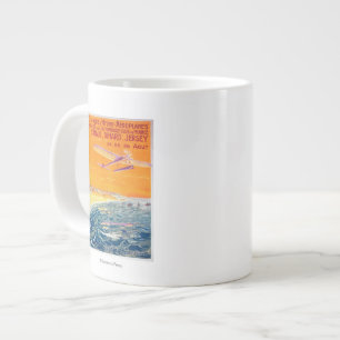 View of Float Planes in Air and Water Poster Large Coffee Mug