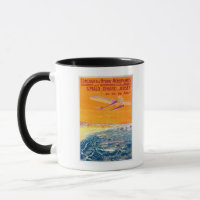 View of Float Planes in Air and Water Poster