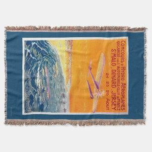View of Float Planes in Air and Water Poster Throw Blanket