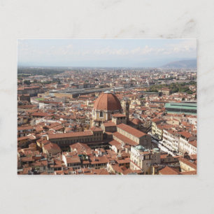 View of Florence, Italy from the top of the Postcard
