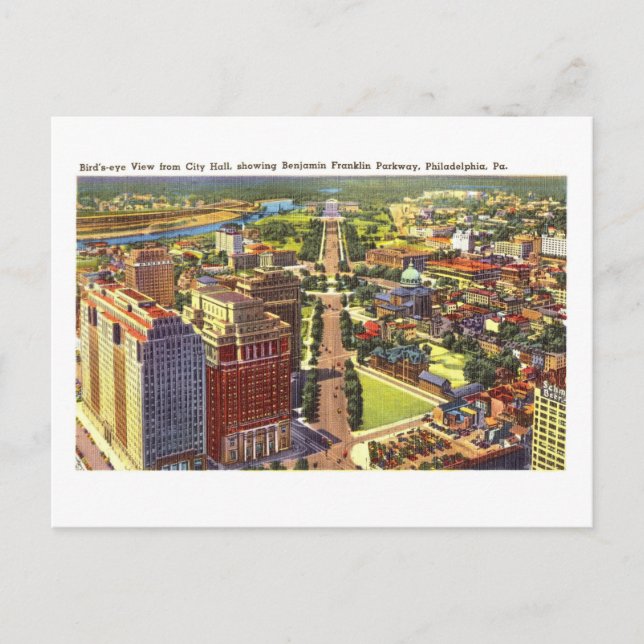 View of Franklin Parkway in Philadelphia Postcard (Front)