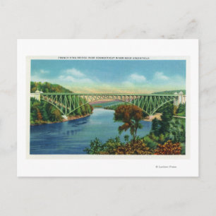 View of French King Bridge over Connecticut Postcard