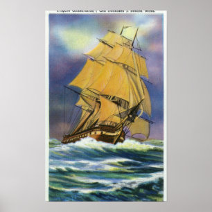 View of Frigate Constitution, Old Ironsides Poster