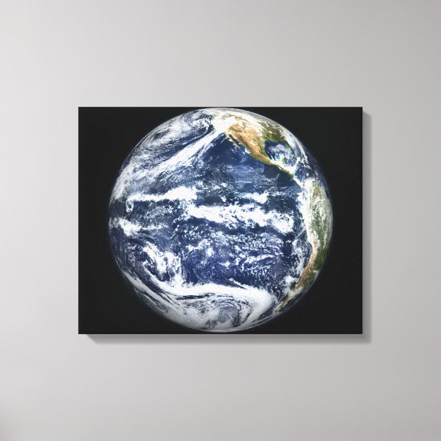 View of Full Earth centred over the Pacific Oc Canvas Print (Front)