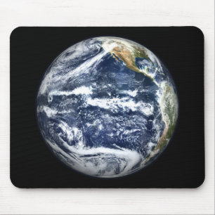 View of Full Earth centred over the Pacific Oc Mouse Mat