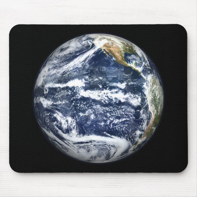 View of Full Earth centred over the Pacific Oc Mouse Mat (Front)