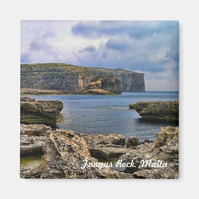 View of Fungus Rock in Malta Magnet (Front)
