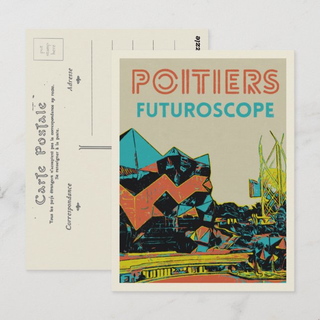 View of futuroscope theme park Poitiers, France Postcard (Front/Back)