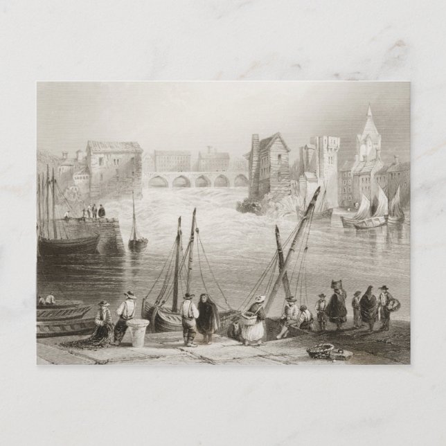 View of Galway from the Claddagh Postcard (Front)