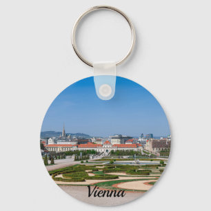 View of gardens near Lower Belvedere palace Key Ring