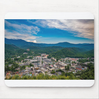 View Of Gatlinburg Tennessee Smoky Mountains Mouse Mat