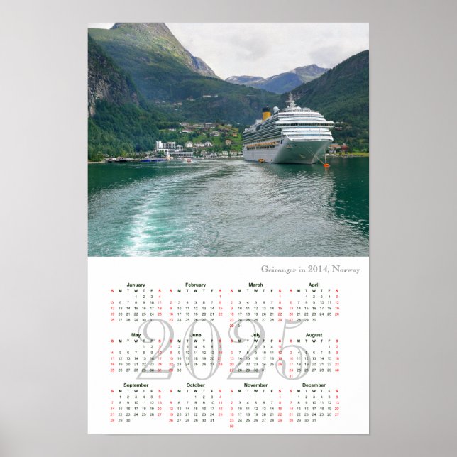 View of Geiranger in 2014, Norway Poster (Front)