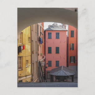 View of Genoa old town in Italy Postcard